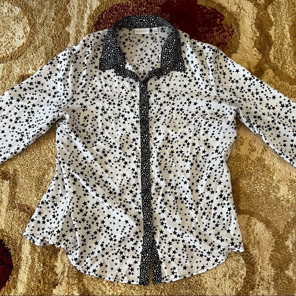 NY & Co Women’s Long Sleeve Star Blouse - Size XL